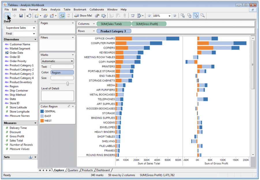 screenshot of re-encoding from from Tableau