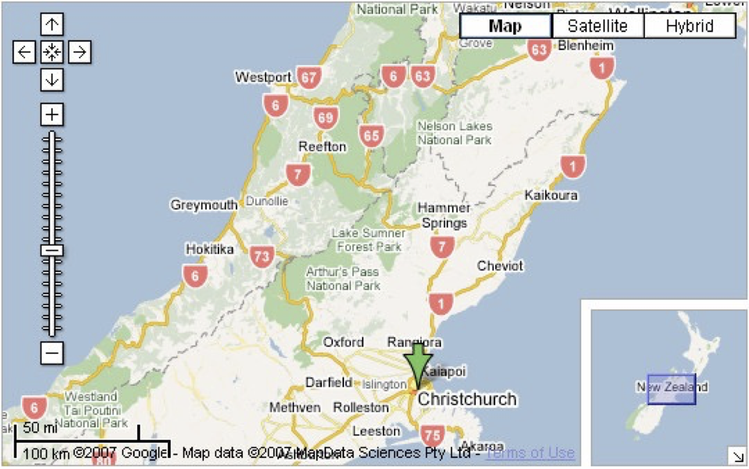 Overview map from Google maps